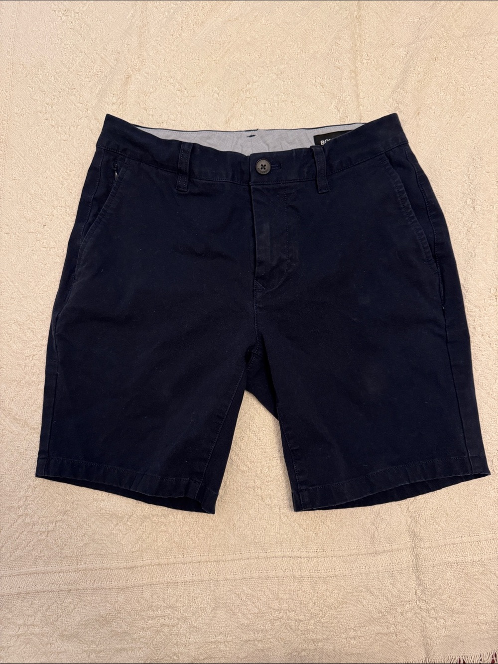 Bonobos Navy Flat-Front Chino Shorts
